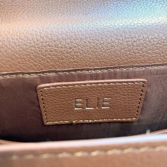 NWOT LAMBERT ELIE BROWN HAZELNUT FAUX LEATHER CONVERTIBLE BACKPACK SHOULDER BAG - Picture 4 of 7